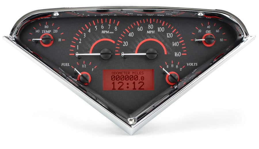 Carbon Fiber Face - Red Display 55-59 Chevy Truck VHX System