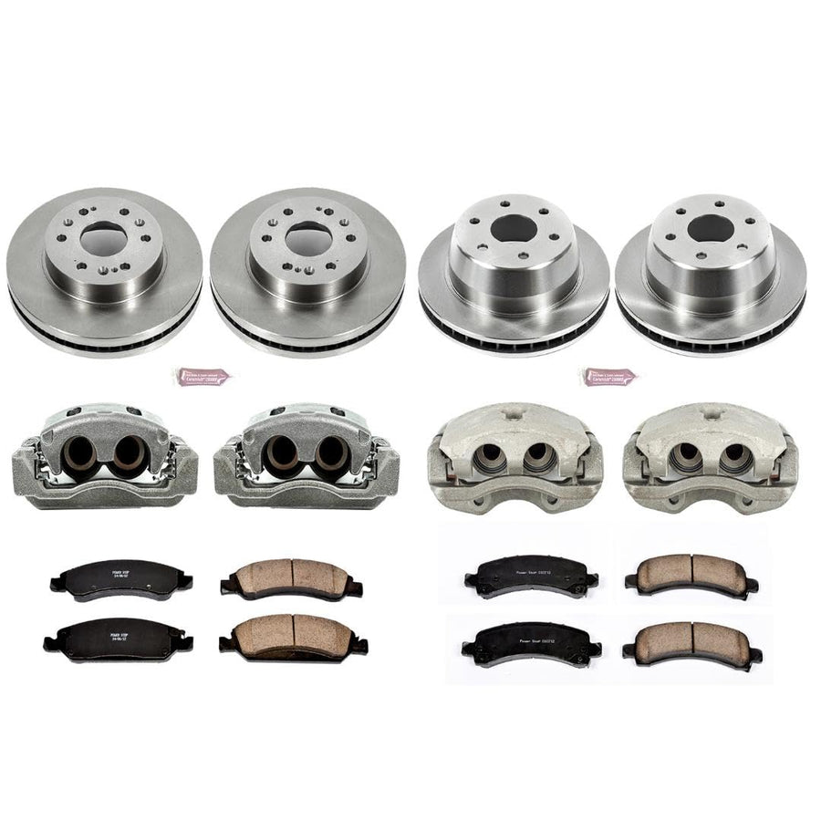 Power Stop KCOE2826 1-Click Autospecialty OE Replacement Brake Kit with Calipers For Chevrolet Express 1500 2009-2014, GMC Savana 1500 2009-2014 [Model Specific]
