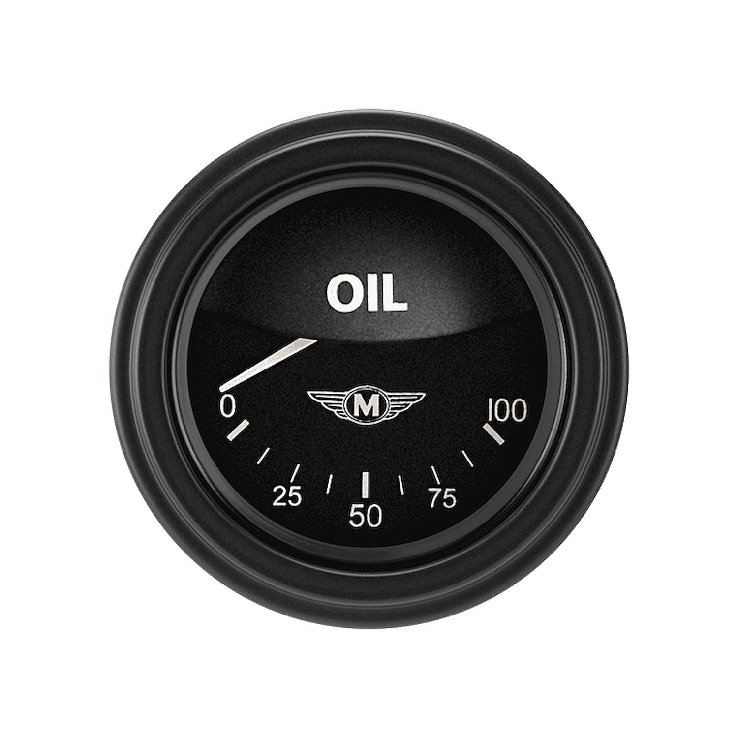 Moal Bomber Classic Instruments 2-1/8" Oil Pressure Gauge MA81BLF