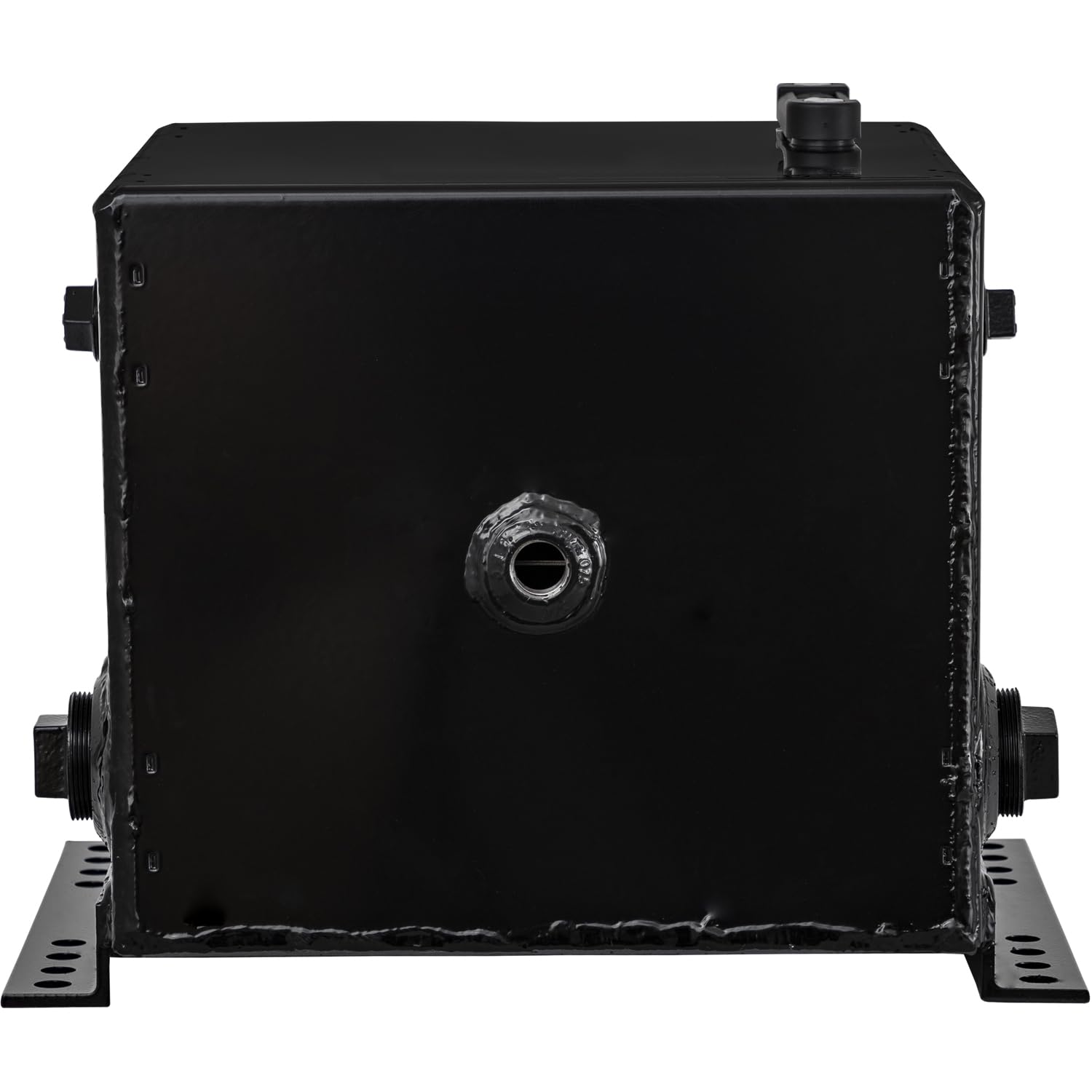 Buyers Products Side Mount SMR15S Steel Hydraulic Reservoir, 15 Gallon, Powder-Coated HRPO Steel, Internally Baffled, Welded Rear Brackets, 2 in. NPT Suction/Return, 1-1/4 in. NPT Return Port