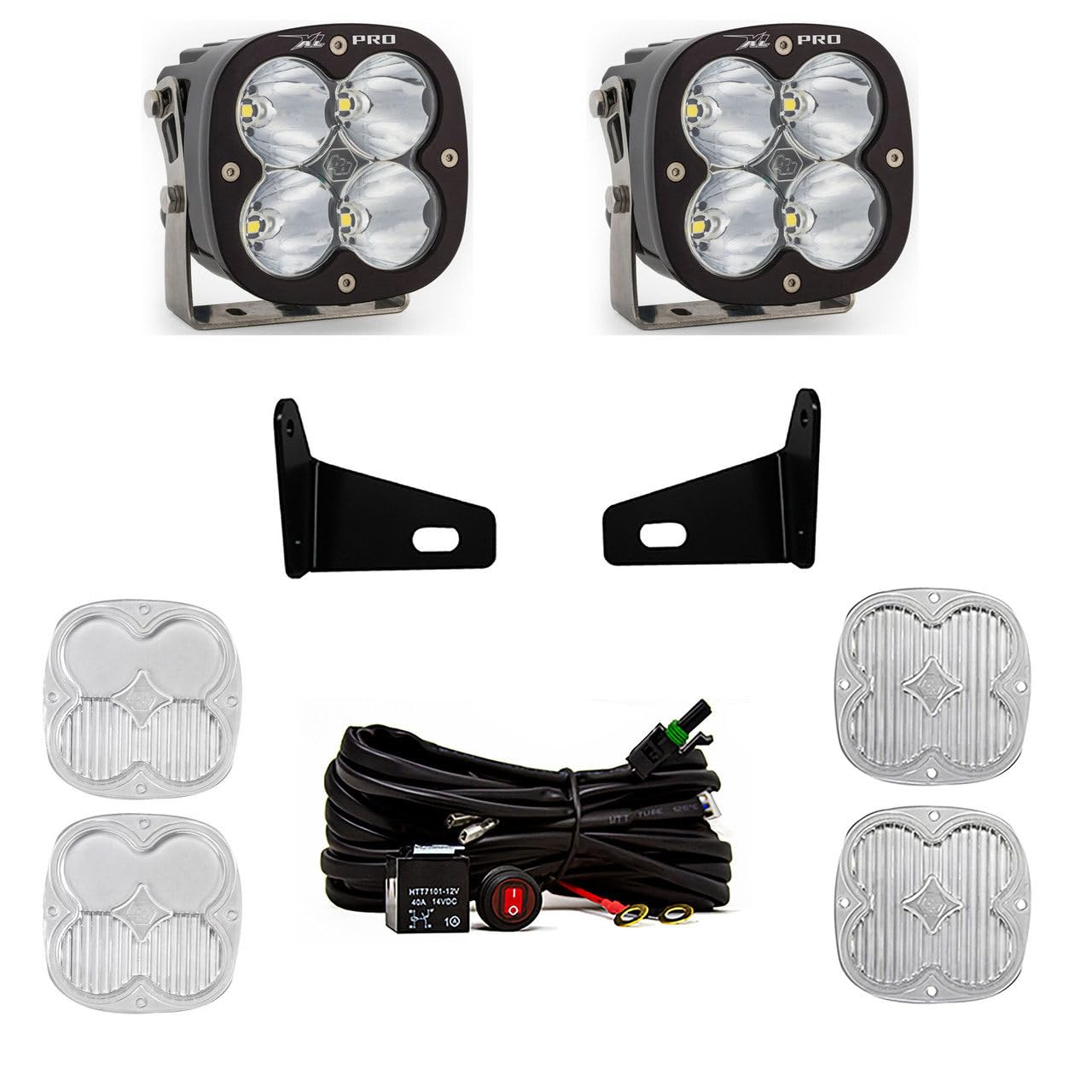 Baja Designs A-Pillar Light Kit XL Pro LED for Can-Am Maverick X3 2017-22 UTV (Driving/Combo; Clear)