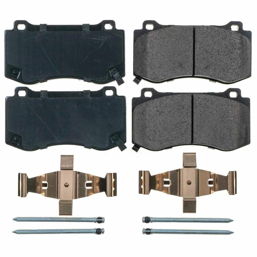 Power Stop Front Brake Kit For 300 Chrysler 2005-10 |300 2012-14 |300 2023 |Dodge Challenger 2008-23 |Charger 2006-10 |Dodge Charger 2012-23 - Ceramic Brake Pads With Installation Hardware, 17-1298