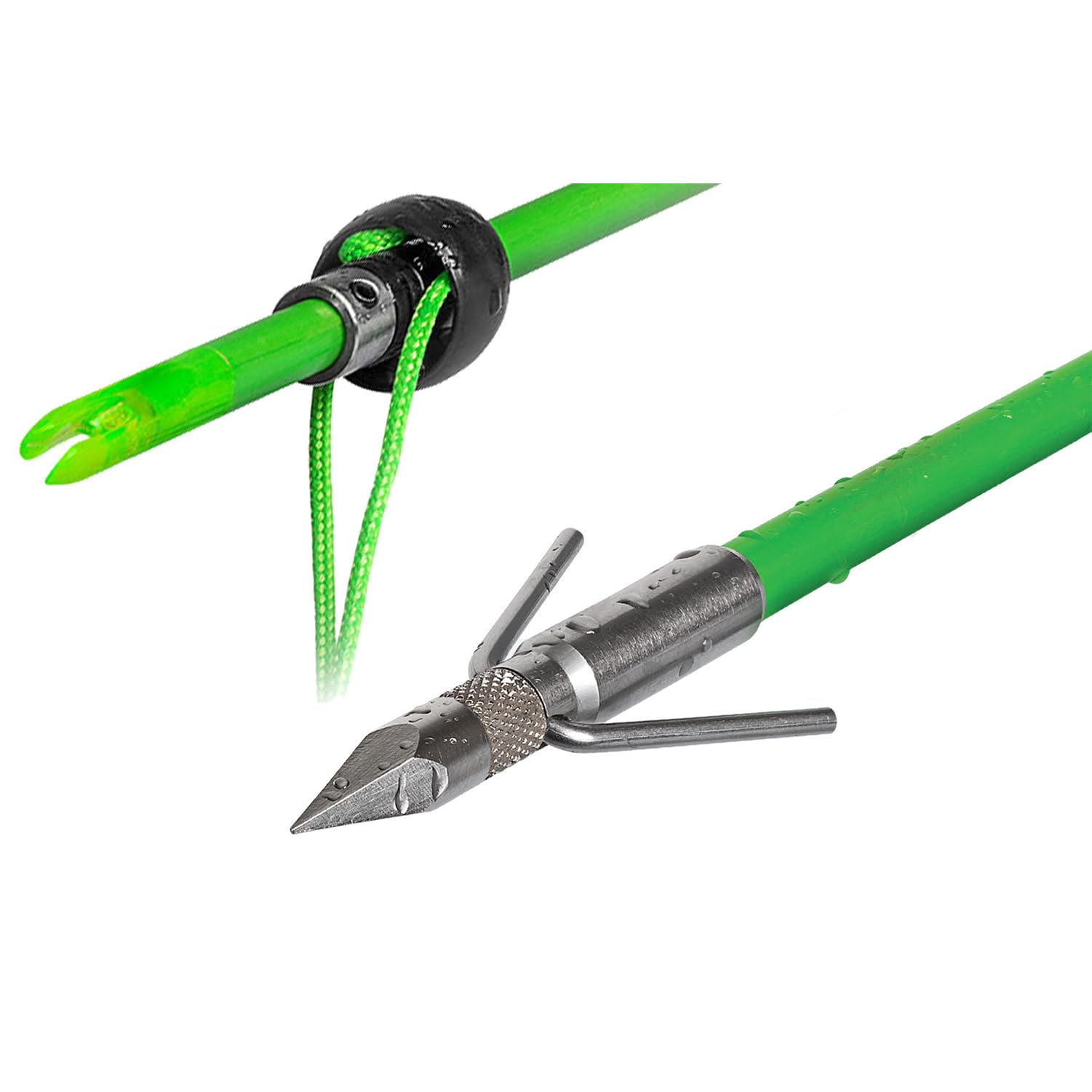 Speed Shot TruGlo Durable Neon Bowfishing Arrow - Complete Arrow w/Slide Safety System