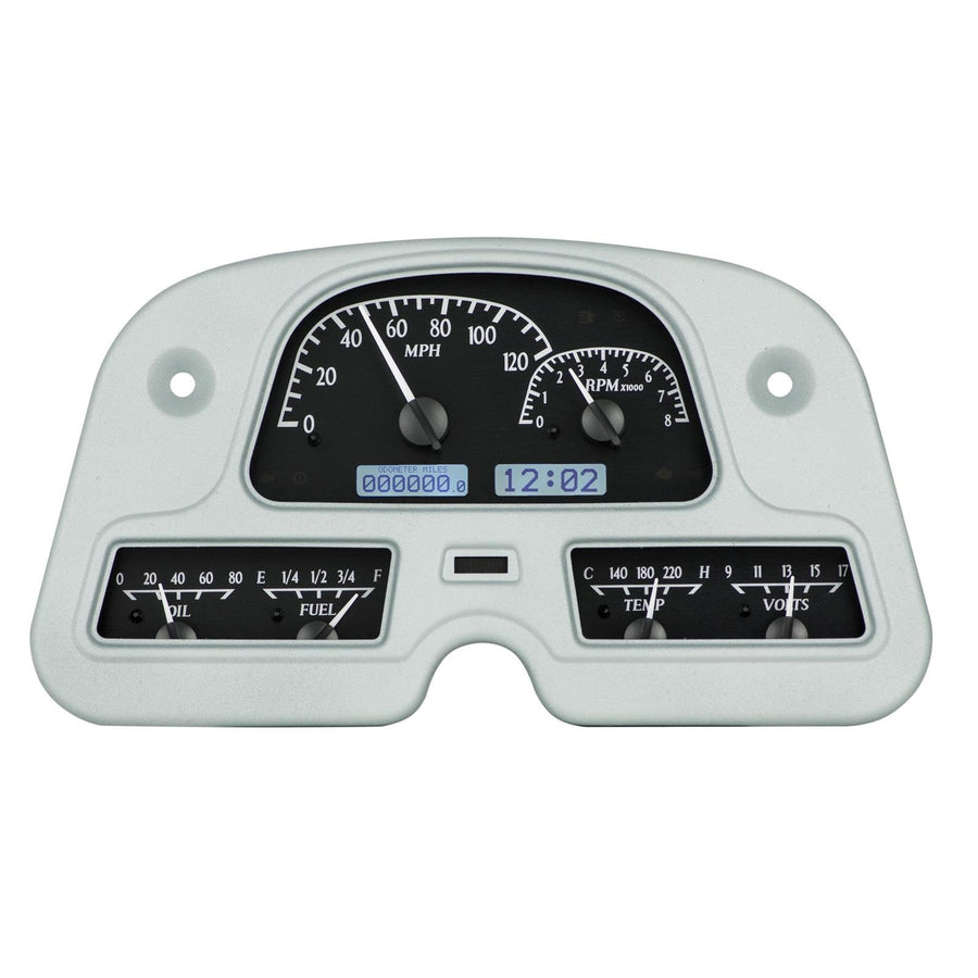 Dakota Digital VHX-62T-FJ-K-W Analog Dash Gauge System Compatible with 1962-84 Toyota FJ40 Land Cruiser Black Alloy White Backlighting