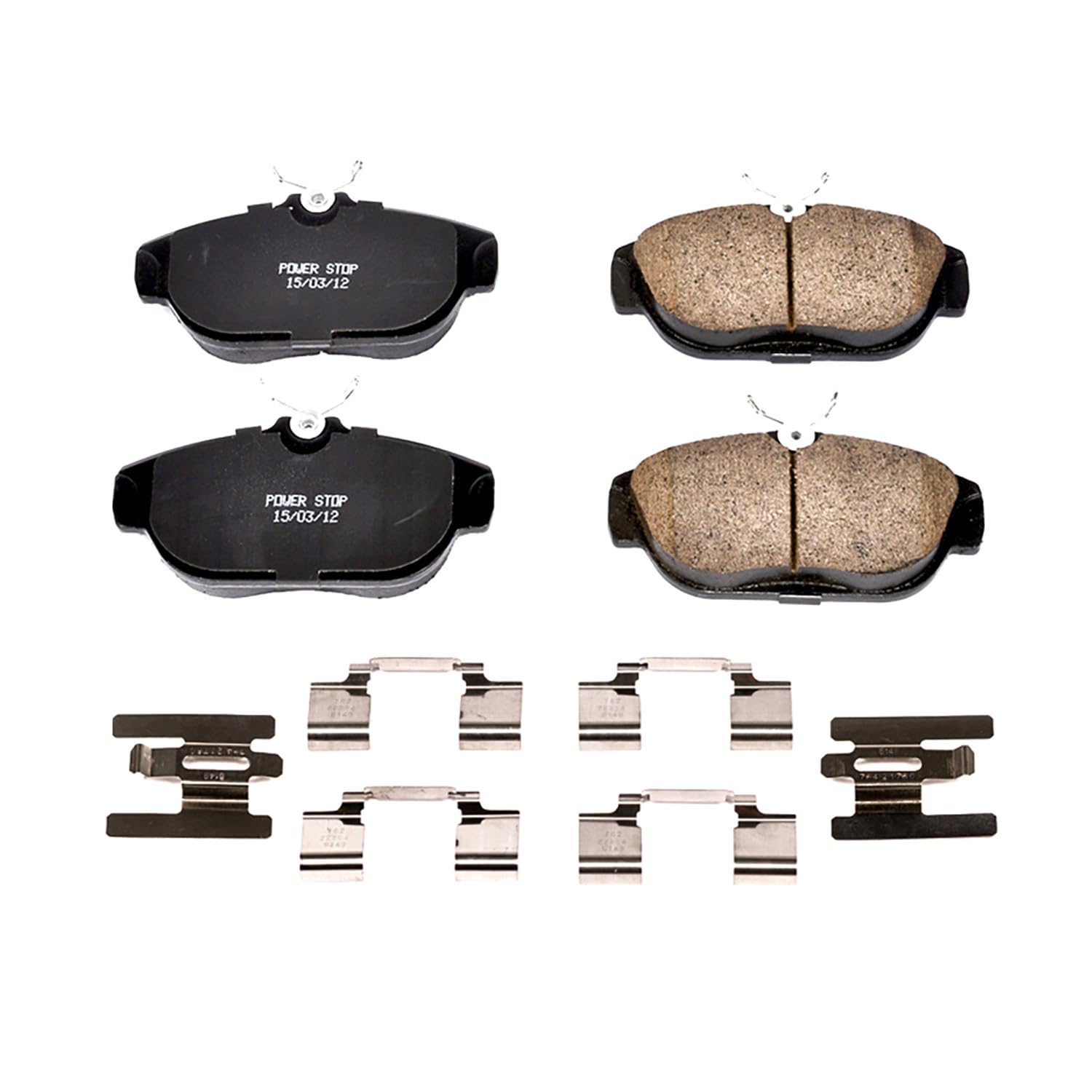 Power Stop Front Brake Kit For 740 Volvo 1991-92 |940 1991-95 |960 1992-97 |S90 1997-98 - Ceramic Brake Pads With Installation Hardware, 17-542