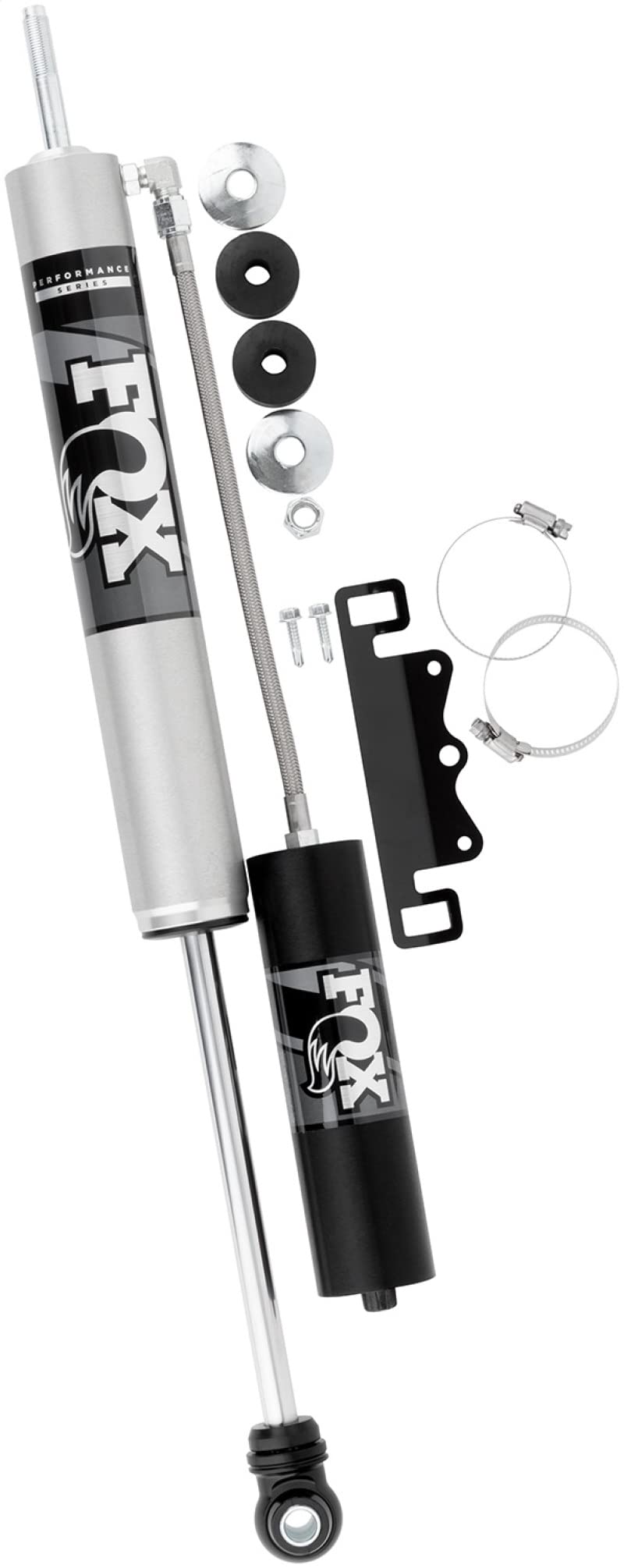 Front Coilover Shock Absorbers FOX Factory Shocks 985-24-163 Fits Ford F-250 Super Duty, Black, 2