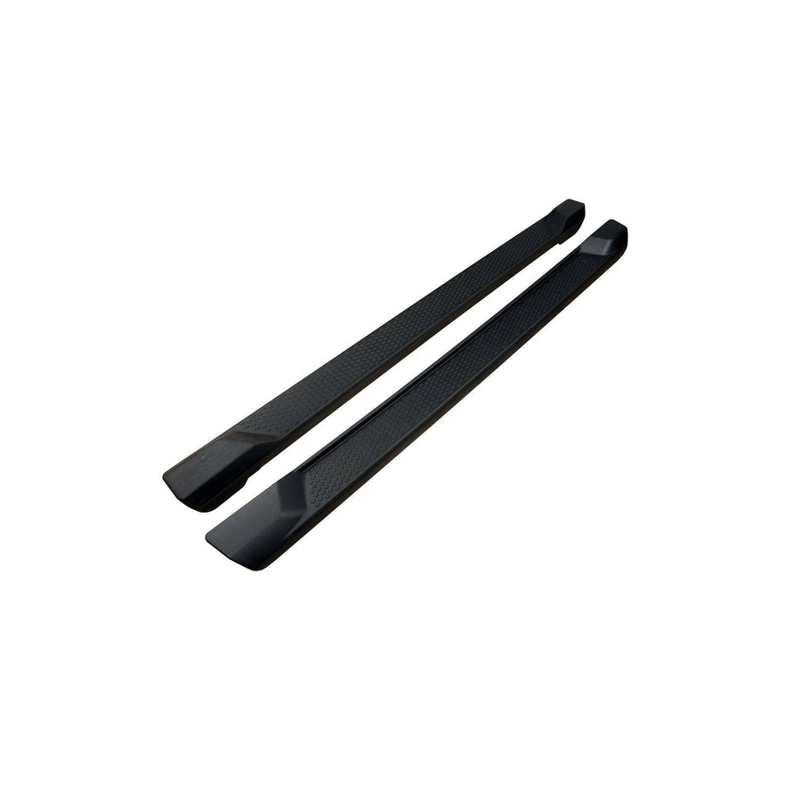 OEM Replica Black Horse Running Boards Compatible with 2018-2024 Jeep Wrangler JL(Incl. 2020 Diesel Engine & Excl. Plug-in Hybrid and Trims with Fox Hydraulic Jounce Bumpers)-RJEWRJL