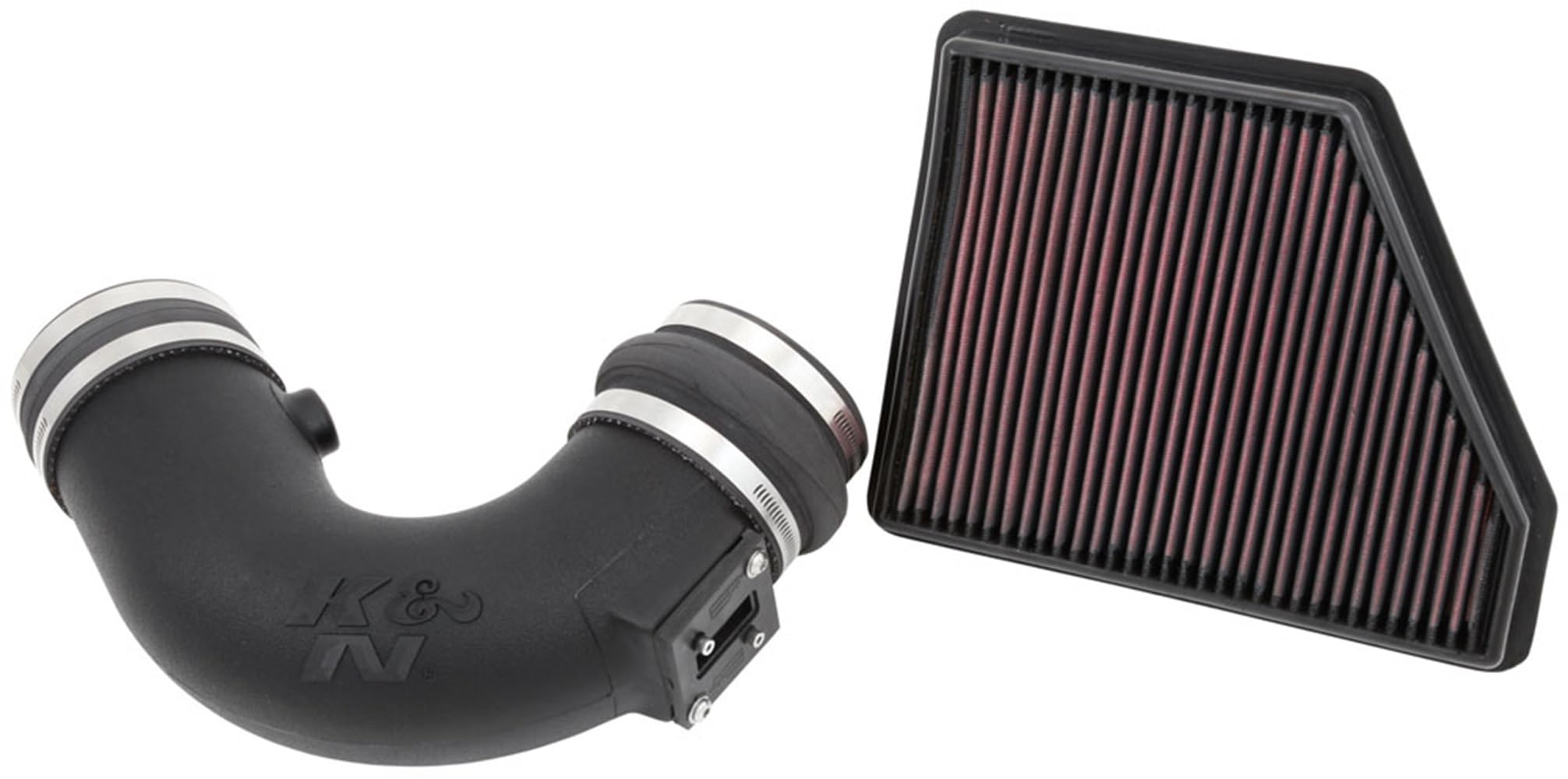 Cold Air Intake System K&N: High-Flow Air Filter, Increase Performance & Acceleration: Compatible with 2010-2014 Chevrolet: Camaro SS, 57-3074