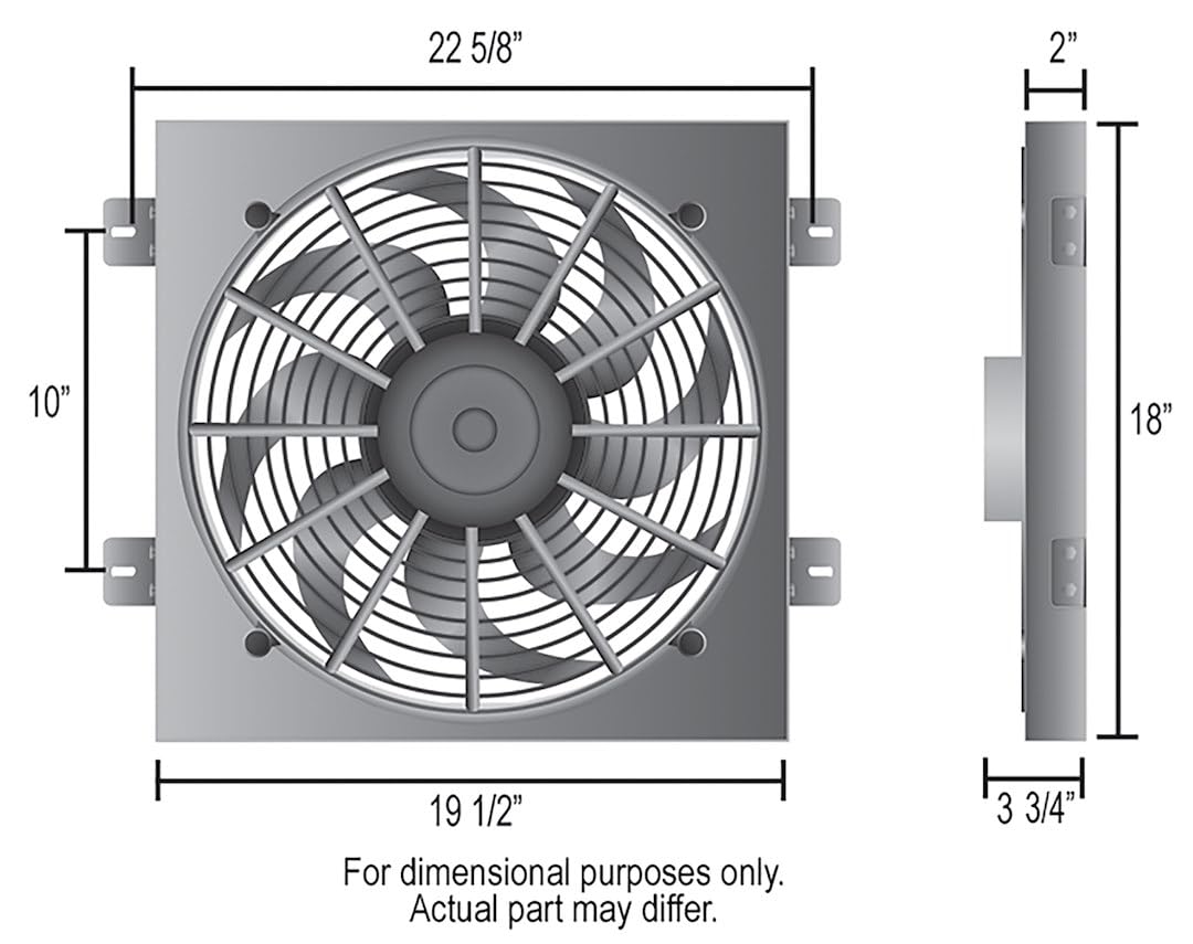 Jeep Wrangler Derale 20161 Direct Fit Electric Fan Kit, Black
