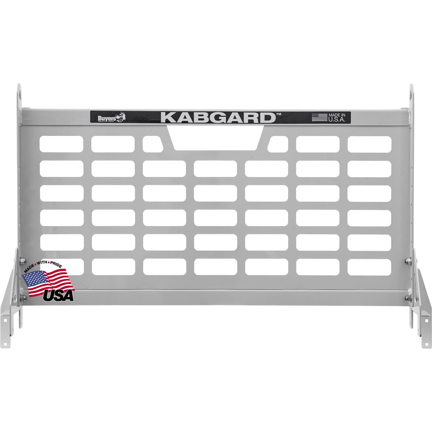 5404927 Buyers Products Kabgard Headache Rack W/Mounting Kit for Dual-Wheel Service Body Trucks, 49 Inch, White Gloss Finish, Service Body Headache Rack Kit
