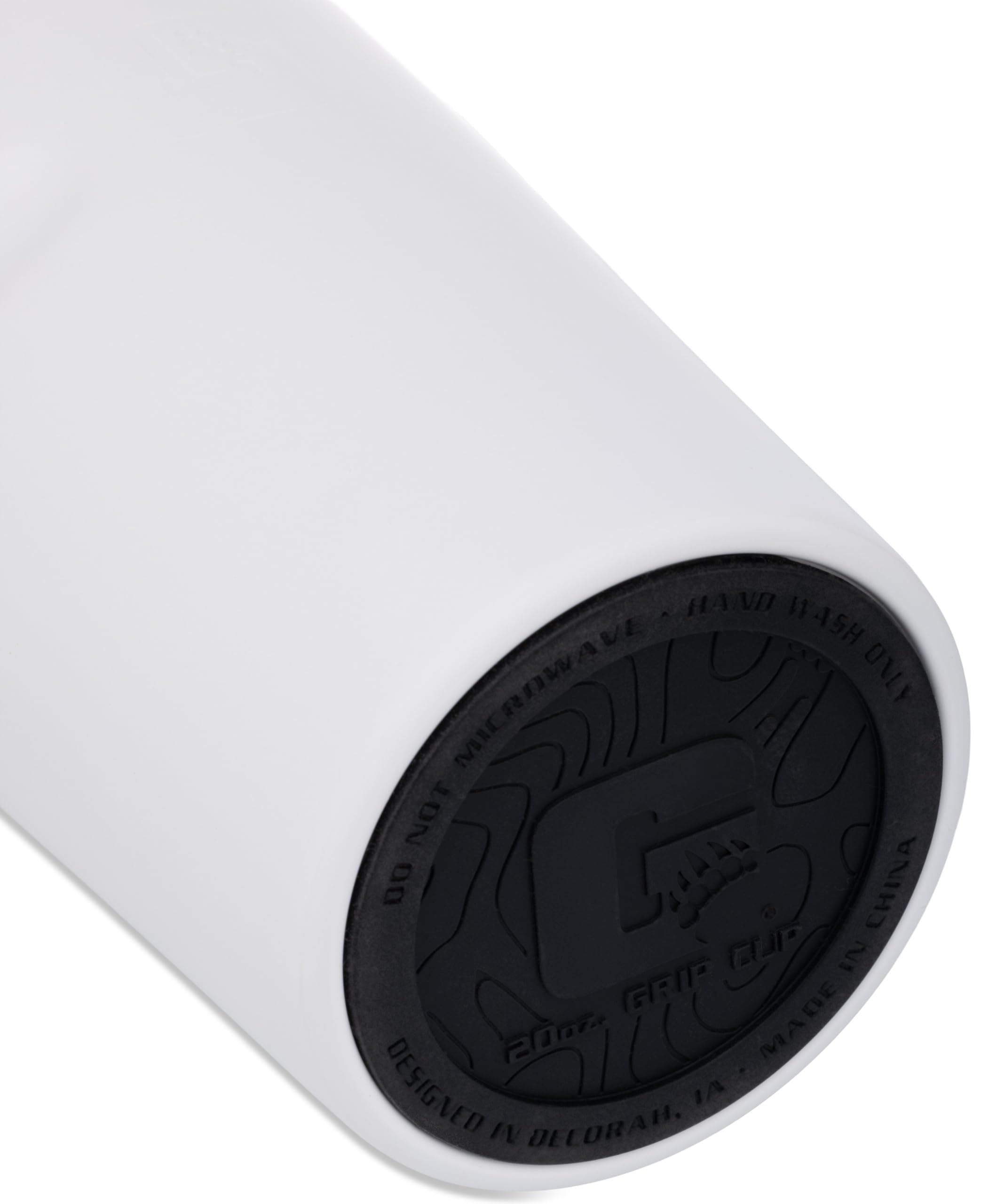 20 oz Grizzly Grip Cup with Mag Lid | Vacuum Insulated | For Coffee Car Travel Beach Camping Hiking Hunting Fishing | White