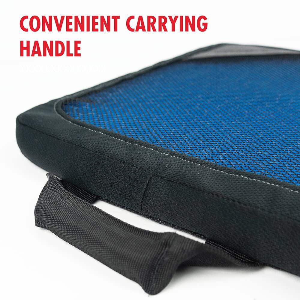 Comfy Gel Cushion HEALTHMATE Gel Seat Cushion for Long Sitting for Back, Sciatica and Tailbone Pain Relief, for Office Chair, Car, Wheelchair, Long Trips (Square)