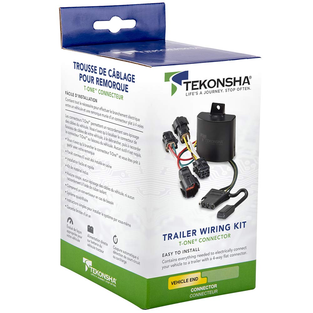 Tekonsha T-One® T-Connector Harness, 4-Way Flat, Select Compatible with Infiniti QX50