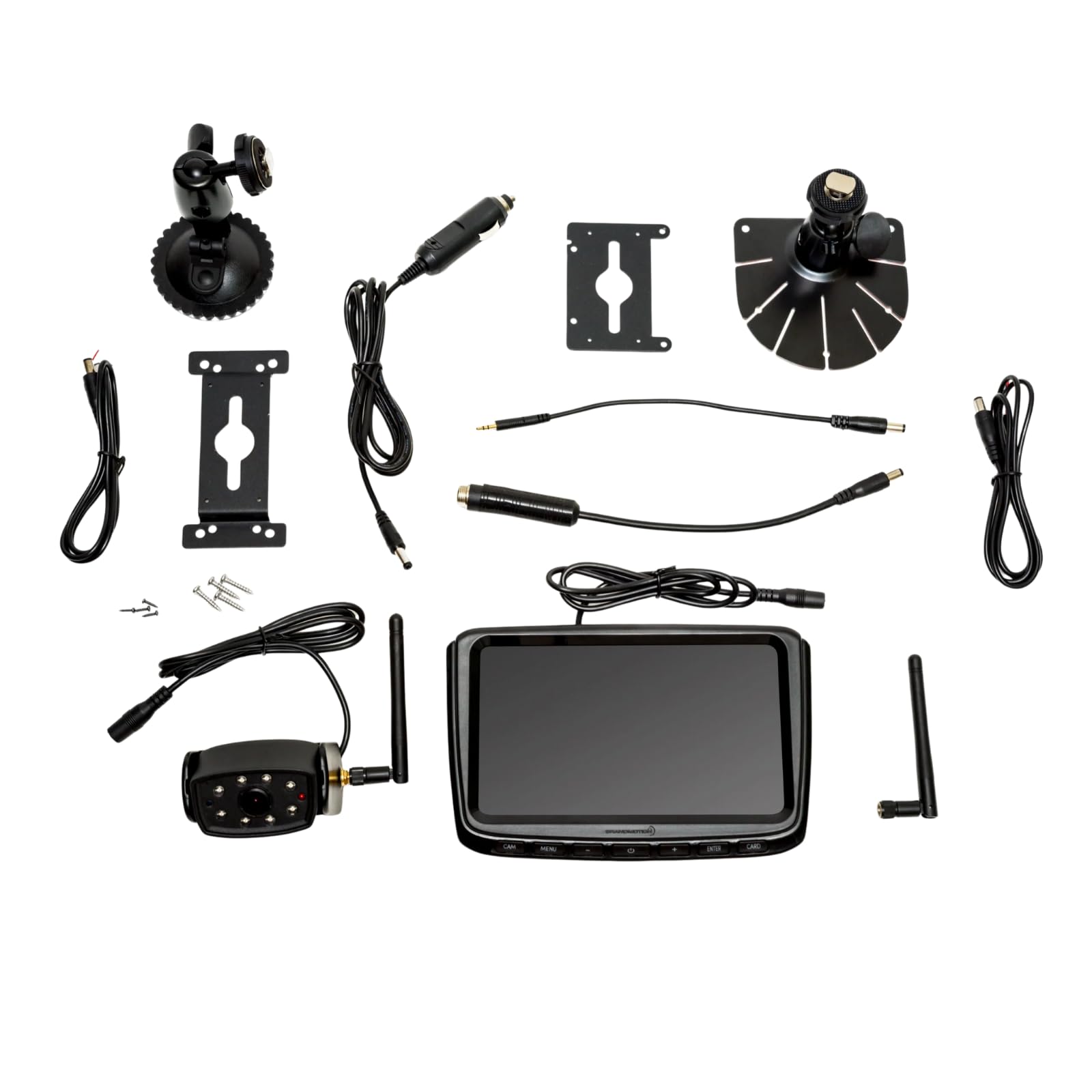Wireless Observation IR Camera System Brandmotion with 7″ HD Monitor | Compatible with RAM 1500 (09-2018) and Heavy Duty (2010-Current) | ADHS-7810v2 | Edge to Edge Image Mirror | 12” x 8.5” x 3.5”
