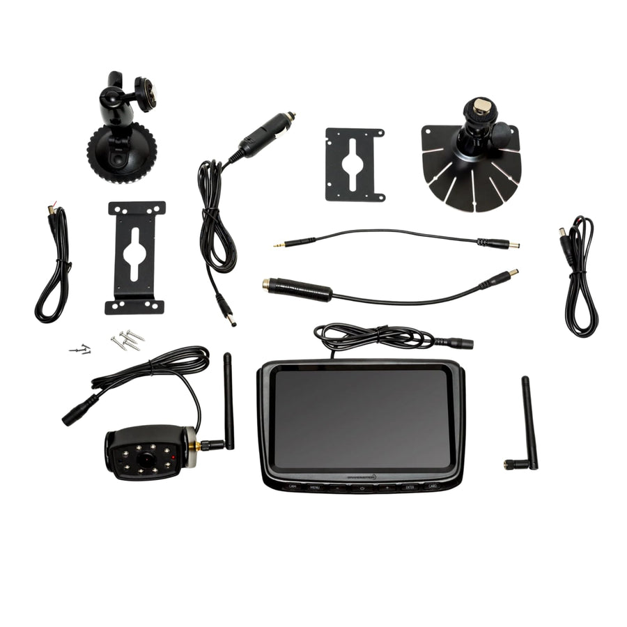 Wireless Observation IR Camera System Brandmotion with 7″ HD Monitor | Compatible with RAM 1500 (09-2018) and Heavy Duty (2010-Current) | ADHS-7810v2 | Edge to Edge Image Mirror | 12” x 8.5” x 3.5”