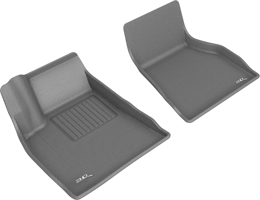 3D MAXpider All-Weather Floor Mats for Select Tesla Model S Models - Kagu Series (Gray) Custom Fit Front Row