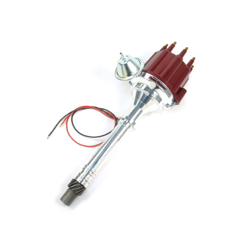 Pertronix D7100711 Flame-Thrower Red Male Cap Billet Electronic Distributor with Ignitor III Technology for Chevrolet Small Block/Big Block Vacuum Advance