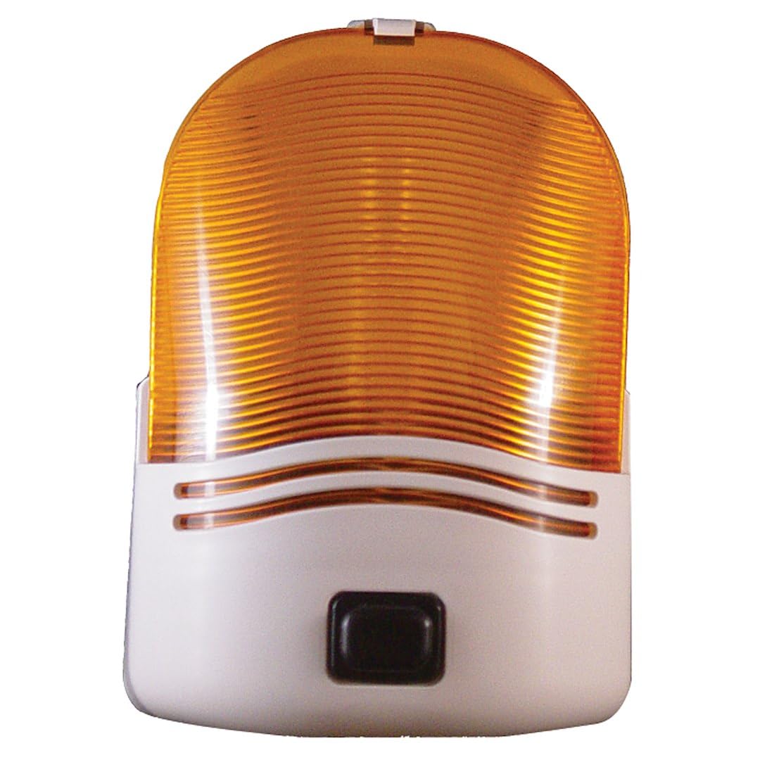 007-30SAP Fasteners Unlimited Porch Light with White Amber Lens and Switch