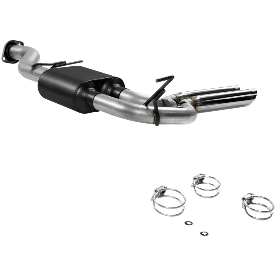 American Thunder Flowmaster 17392 Cat-Back Exhaust Kit 3 Inch Aluminized Steel 3 Inch Stainless Tips Compatible with 1999-2007 Classic Chevy Silverado GMC Sierra 1500 4.8L 5.3L Standard Cab Short Bed