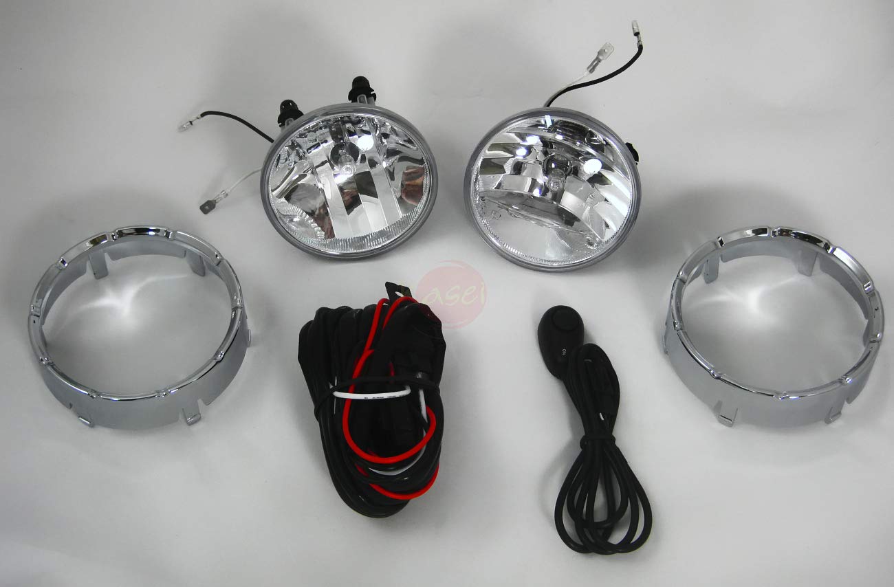 OEM Replica Black Horse Fog Light Clear Compatible with 2010-2012 GMC Acadia-GM262OE