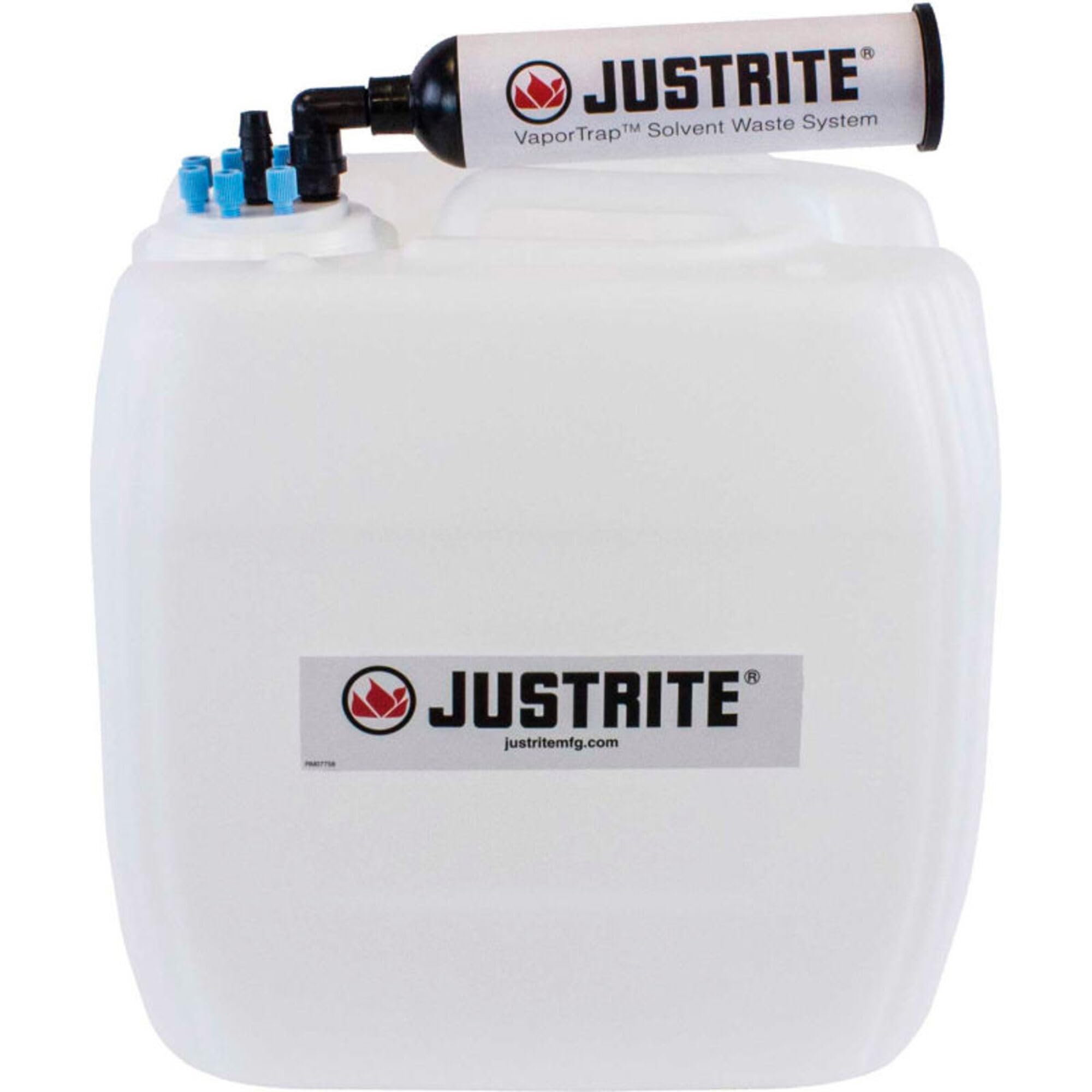 VaporTrap Justrite 12840 Carboy with Filter Kit, 70mm, 13.5L, 7 Ports