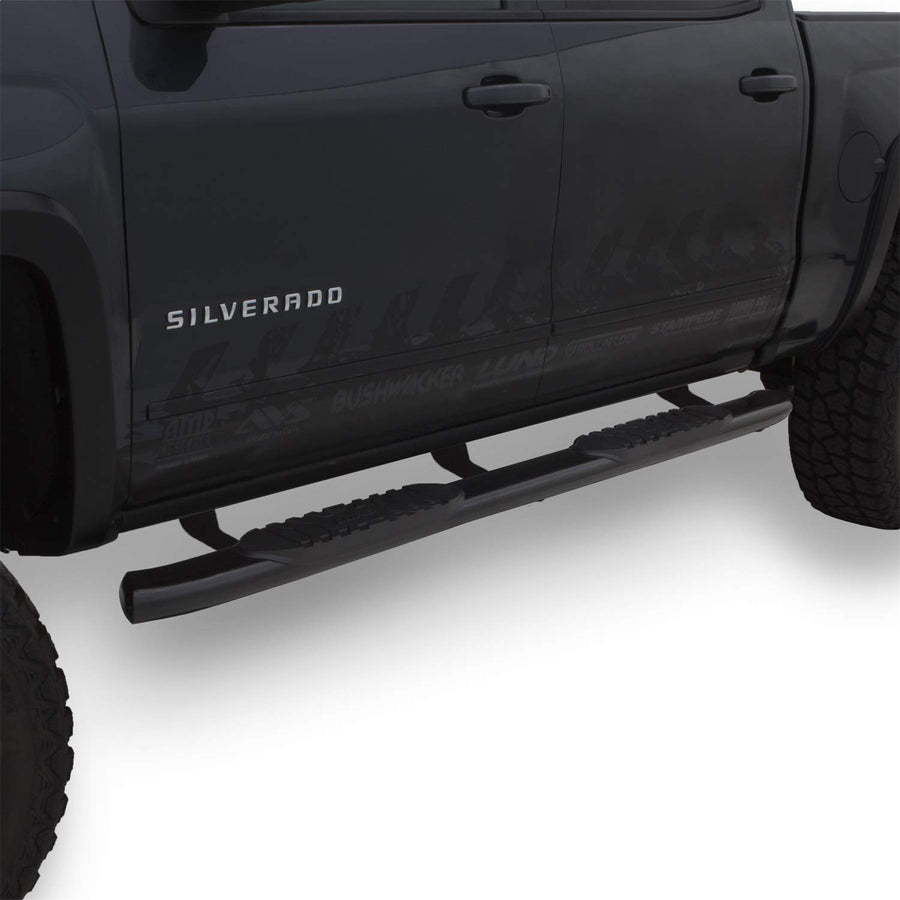 5" Oval Curved Black Steel Nerf Bars RealTruck for 2019 Silverado 1500