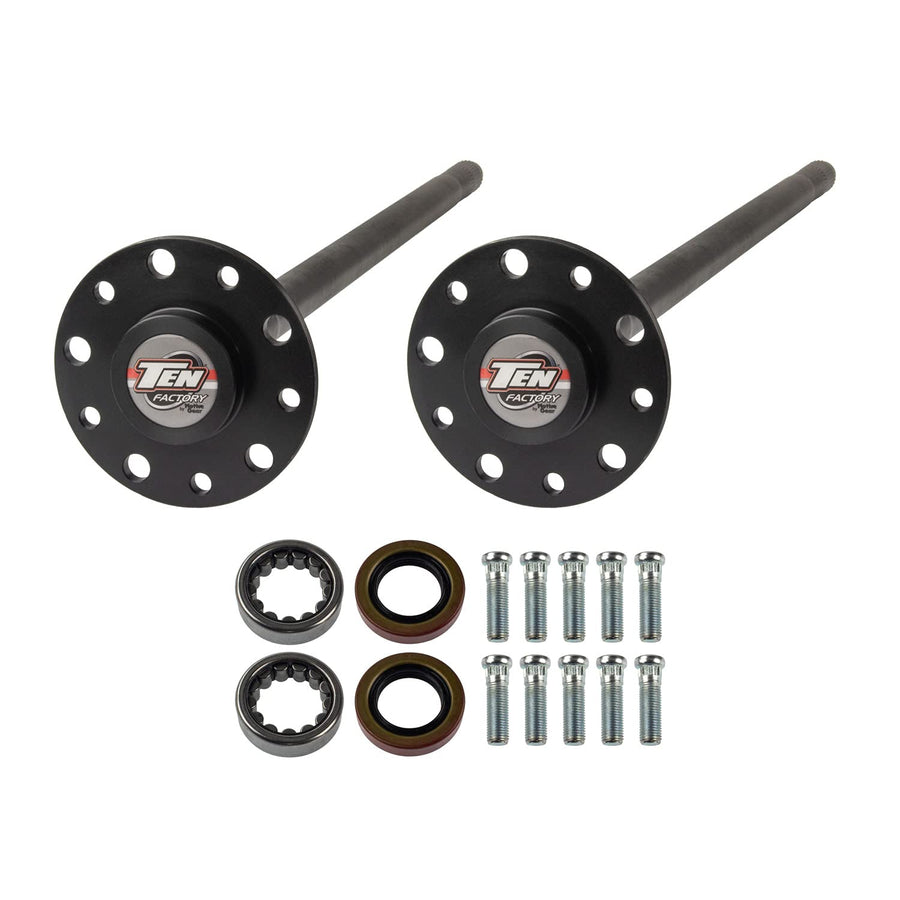 TEN Factory MG22100 Spline Drive Axle Shaft Assembly for GM 8.5, 5-Bolt 28 Spline Left and Right Fits Chevrolet Camaro/Chevelle/Nova (1965–1972) Replaces Alloy USA 12100 GM 8.2 Rear Axles