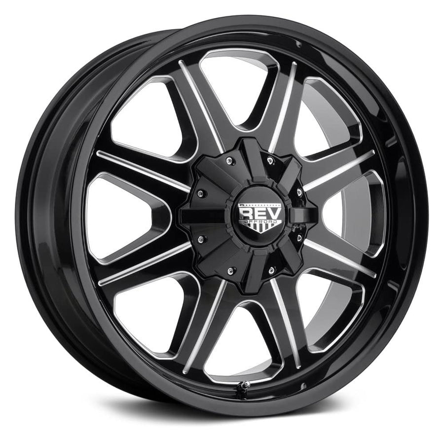 823 Series REV Wheels 823M-2903512 - 20x9-4.53 bs - 6x5.5/6x135 -Black/Machine Lip