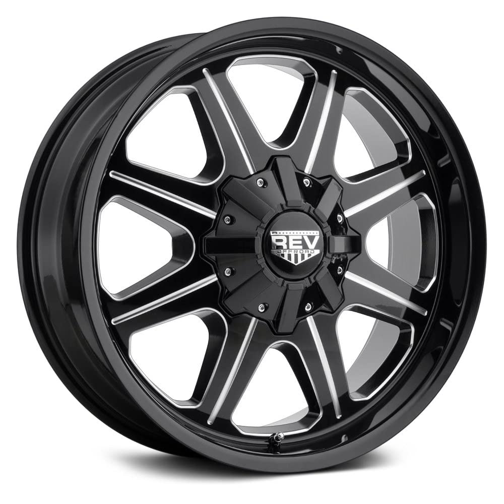 823 Series REV Wheels 823M-7903212 17x9 4.53 bs 5x5/5x127/5x5.5/5x139.7 Black/Machined Lip