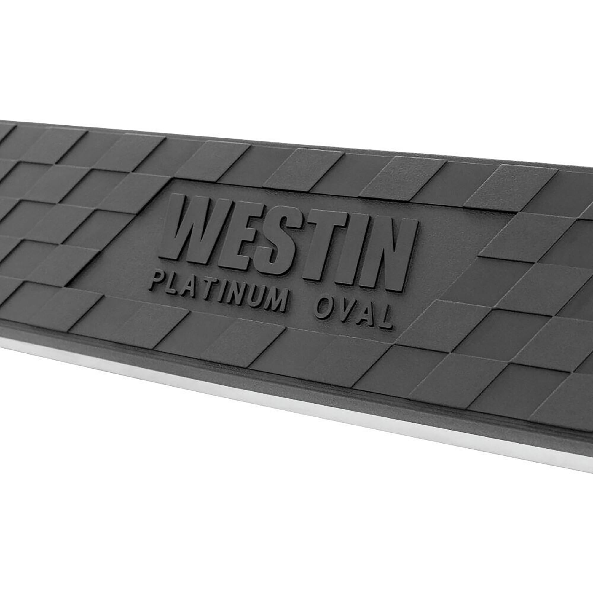 Platinum 4 Oval Nerf Bars Westin fits 2014-2018 Silverado Sierra 1500 2019 Silverado LD Sierra 1500 Limited Double Cab (Body Mount) Polished Pair