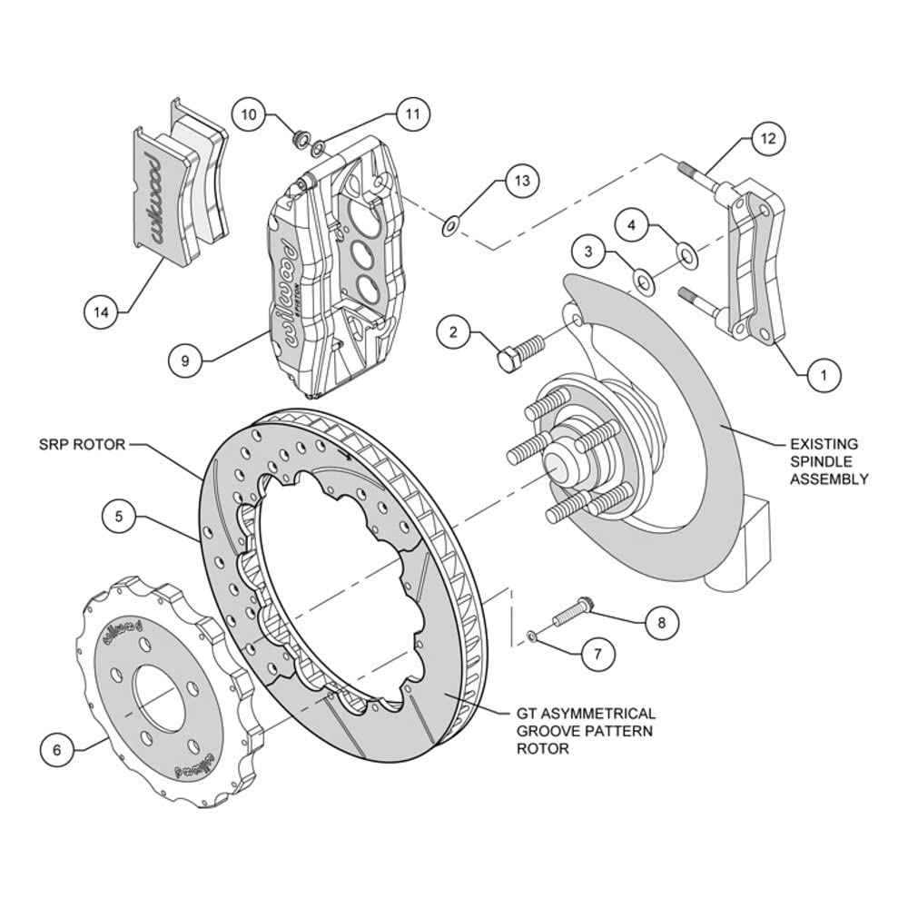 Front Hat Kit FNSL6R, 13.06"