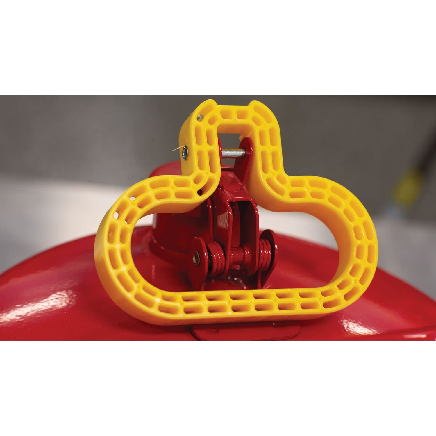 Eagle 2.5 Gallon Yellow Type I Safety Gas Can for Diesel with Flame Arrester and Self-Closing Lid, Made in the USA, Galvanized Steel Flammable Storage Can, UI25SY