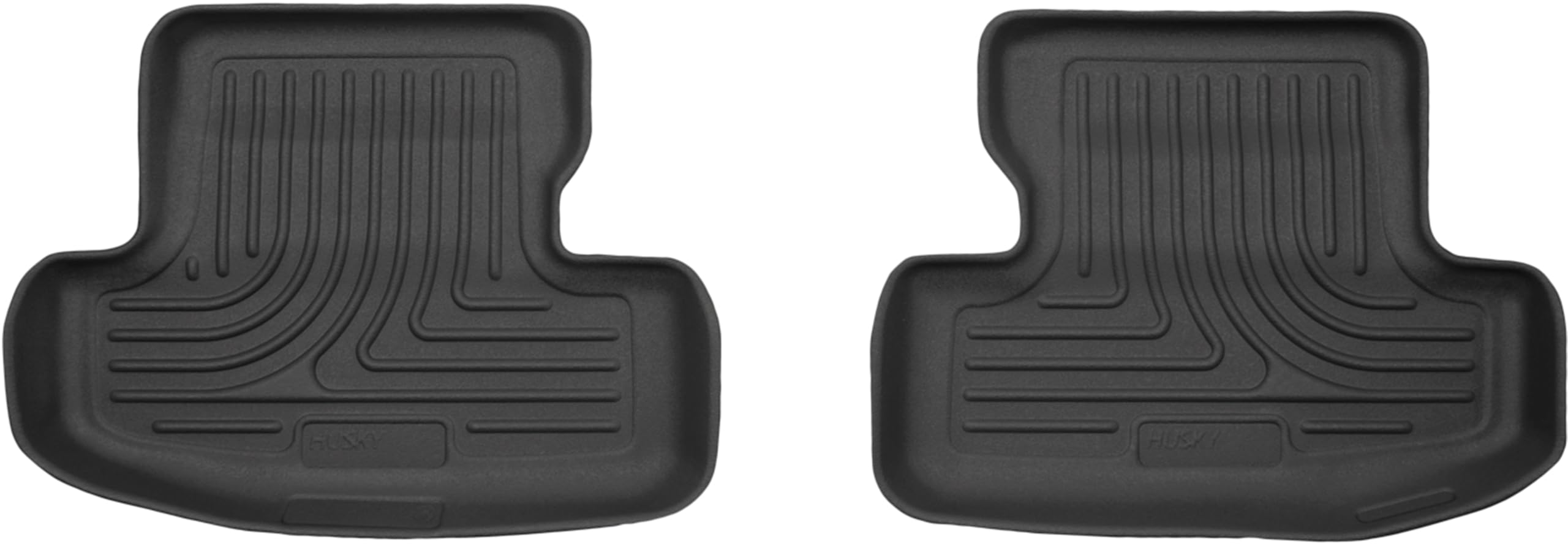Weatherbeater Husky Liners Floor Mats | Fits 2015-2024 Ford Mustang, Convertible & Coupe | 2nd Row, 2-pc Black - 19181