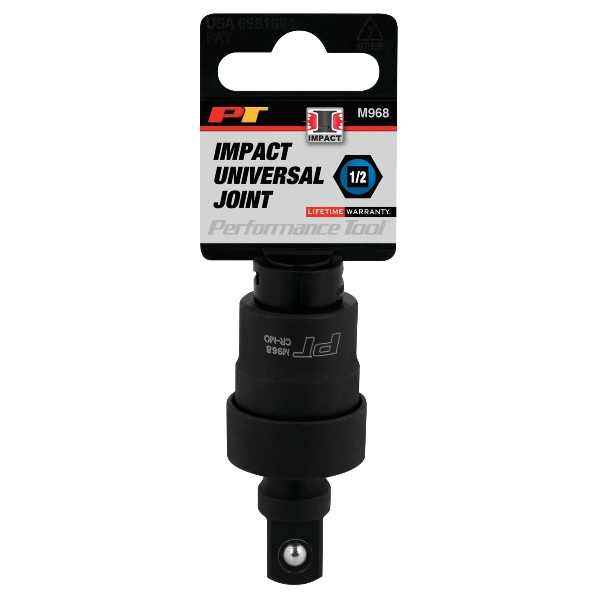 M968 Performance Tool 1/2-Inch Drive Impact Universal Joint, Black
