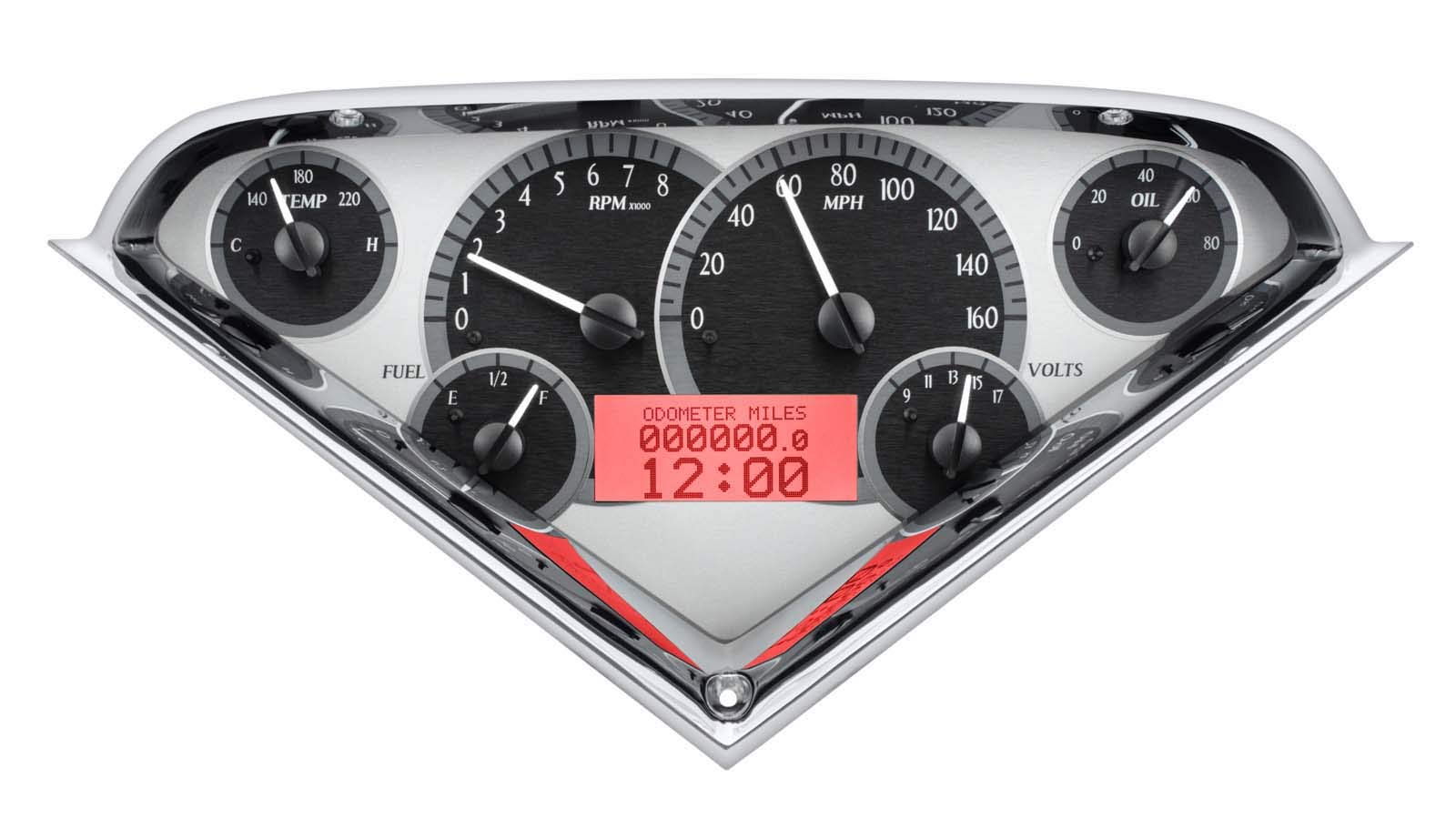 Silver Face 55-59 Chevy Truck VHX System - Red Display