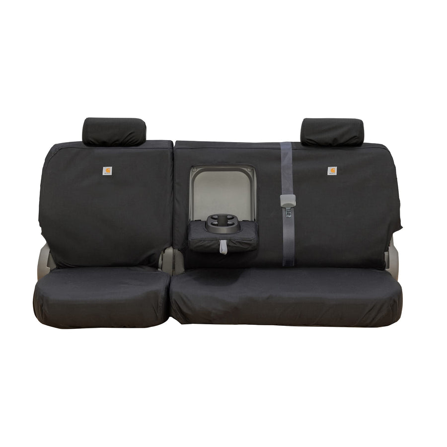 Covercraft Super Dux Carhartt SeatSaver Custom Seat Covers | SSC8429COBK | 2nd Row 60/40 Bench Seat | Compatible with Select Chevrolet Silverado/GMC Sierra 1500/2500/3500 Crew Cab Models | Black