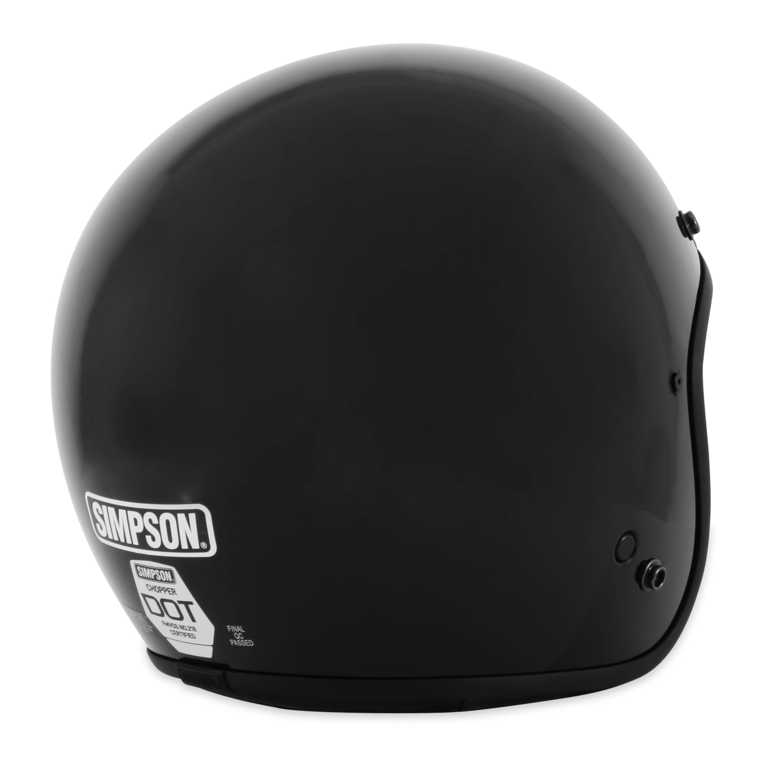 Motorcycle Simpson CHOP2LG Chopper Helmet - Adult Large - Black