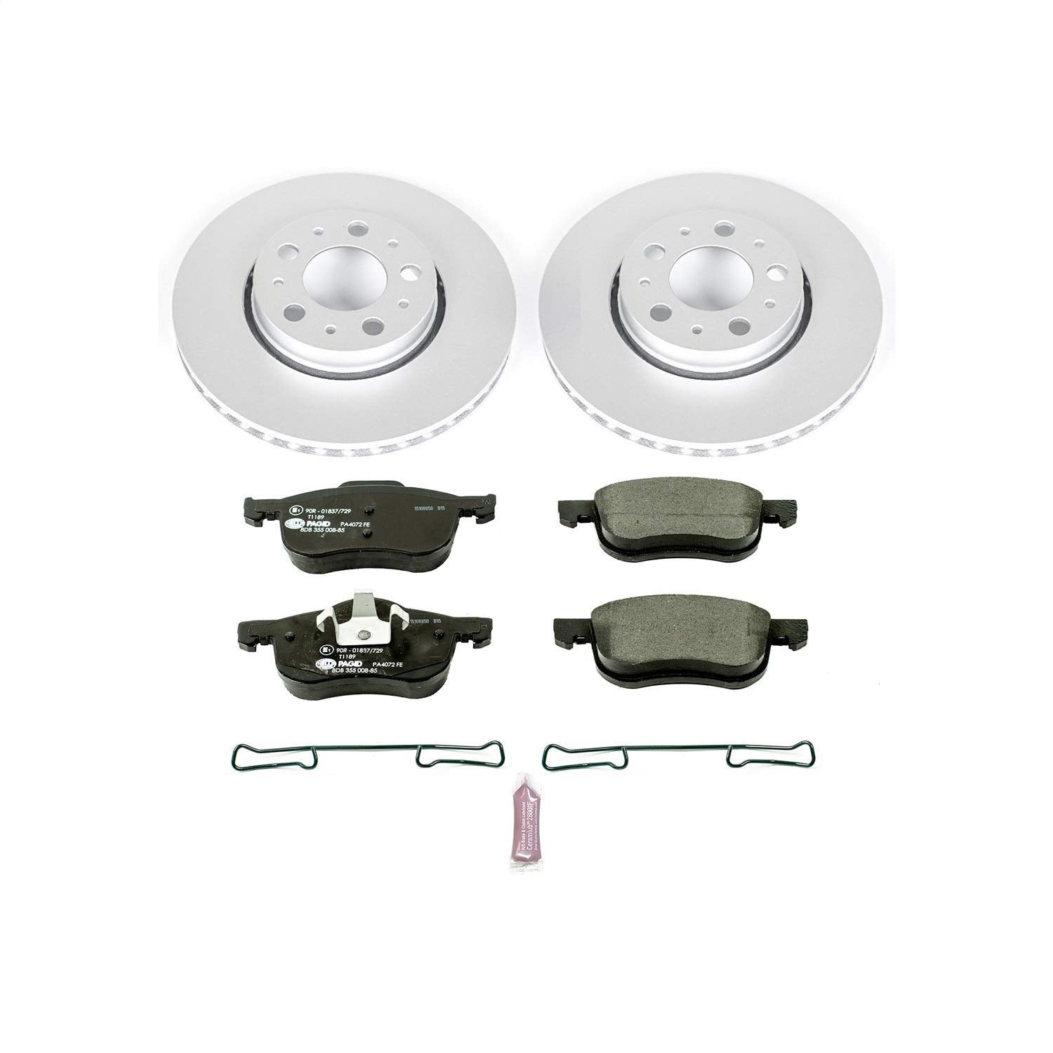 Power Stop ESK3004 Euro-Stop Front Brake Kit For Volvo S60 2001-2009, Volvo S80 1999-2006, Volvo V70 2001-2007, Volvo XC70 2003-2007 [Model Specific]