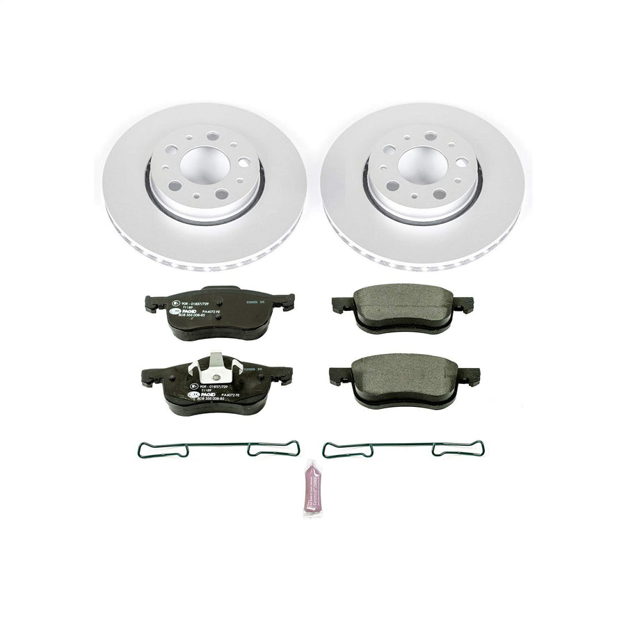 Power Stop ESK3004 Euro-Stop Front Brake Kit For Volvo S60 2001-2009, Volvo S80 1999-2006, Volvo V70 2001-2007, Volvo XC70 2003-2007 [Model Specific]