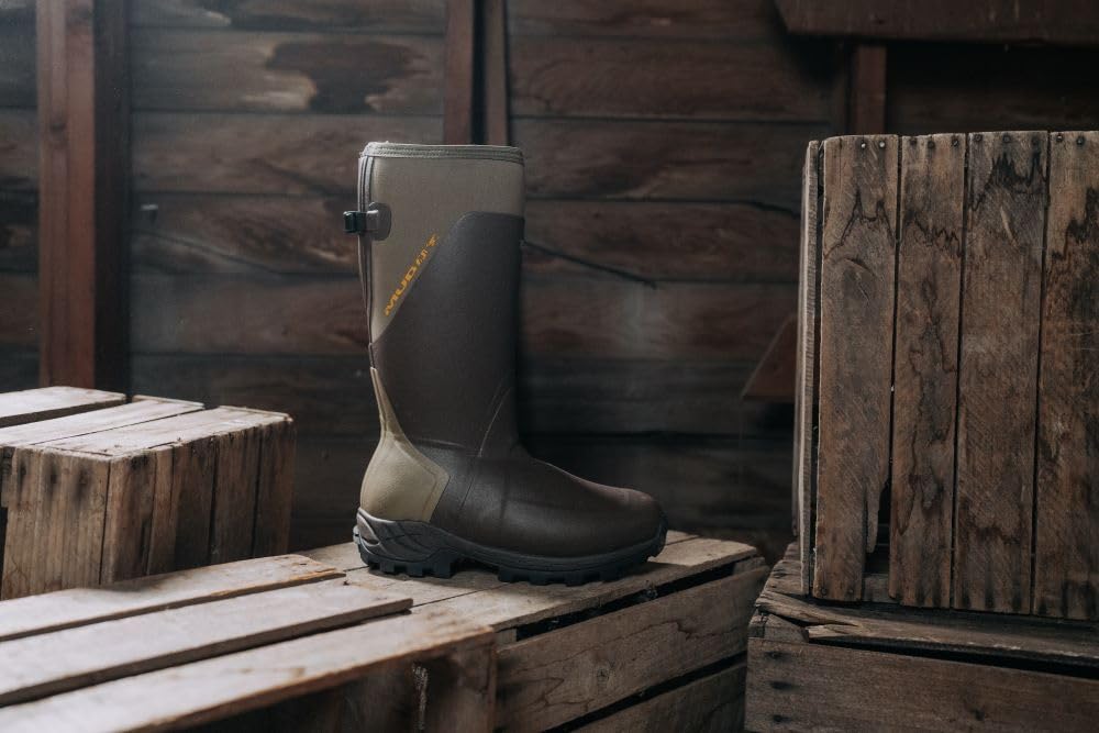 Muddy Outdoors 17" DV8 1000 Gram Insulated Rubber Boots Rubber Clay Men's 10 D
