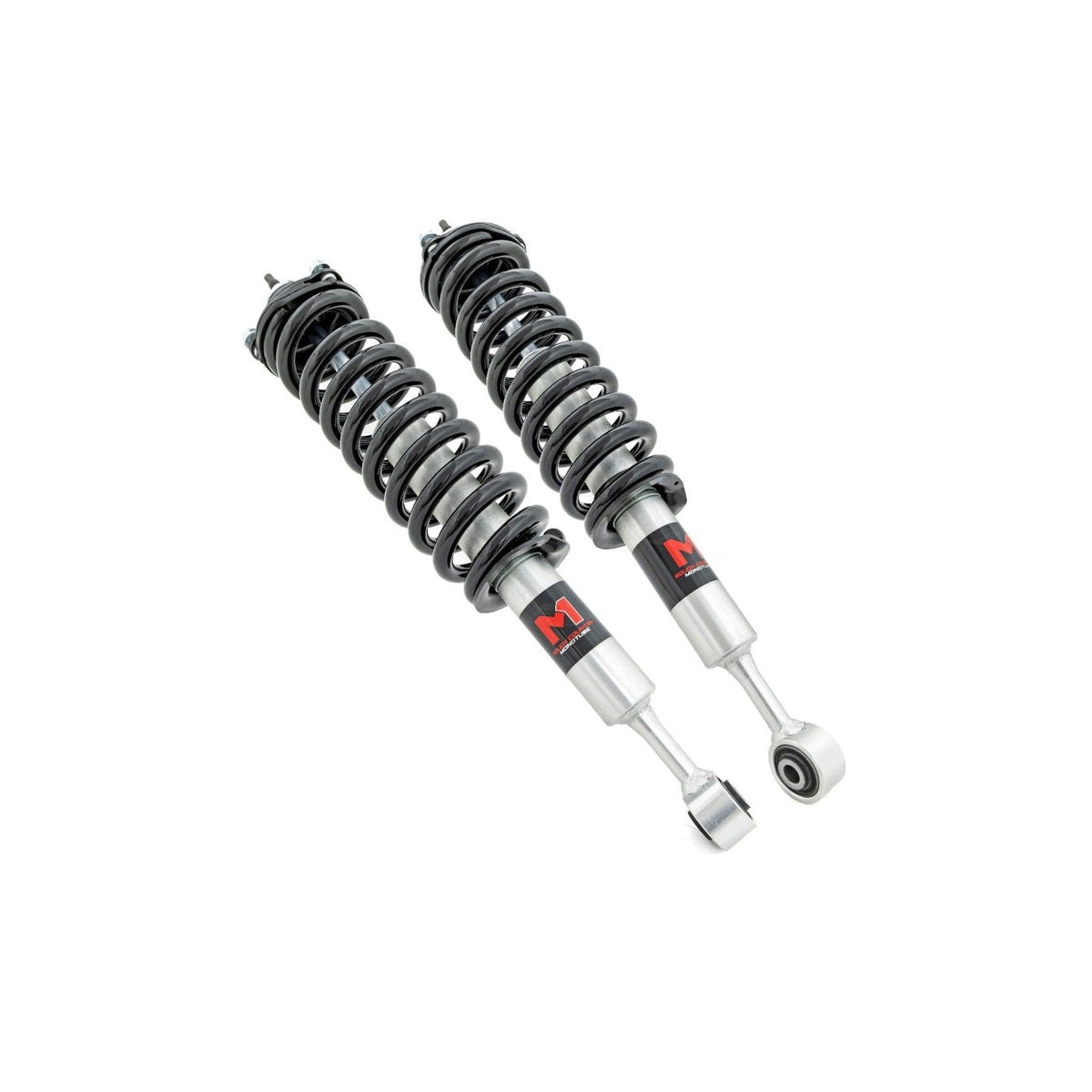 Rough Country Loaded M1 Struts for Toyota 4Runner (2010-2024) & FJ Cruiser (2010-2014) w/0-2" Lift - Adjustable Ride Height, Enhanced Handling & Control, Set of 2