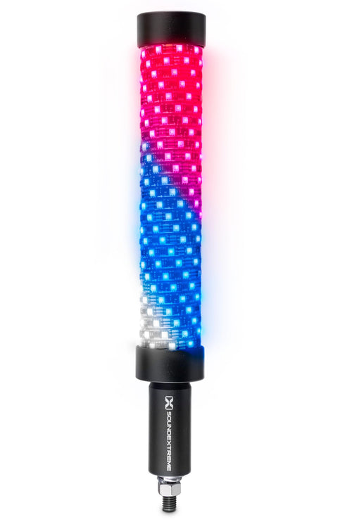 PhatStick by ECOXGEAR SoundExtreme 1FT Spiral LED Whip Light and Quick Release Magnetic Whip Mount Waterproof Dirt Proof LEDCast Compatible with 4-Zone LED Controller Included