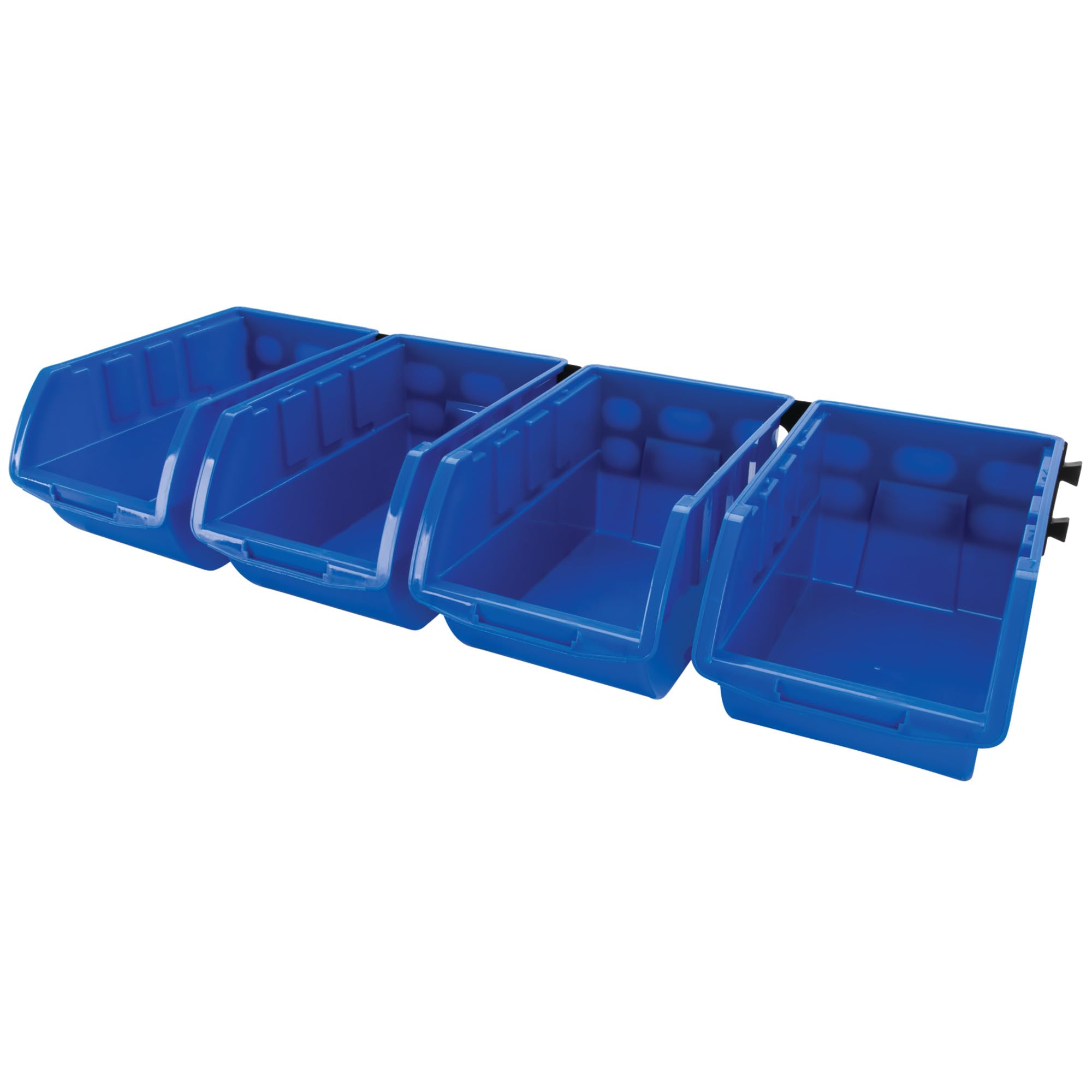 Large Performance Tool W5196 Stackable Storage Trays - Adjustable for Vertical or Horizontal Position, Blue, Pack of 4