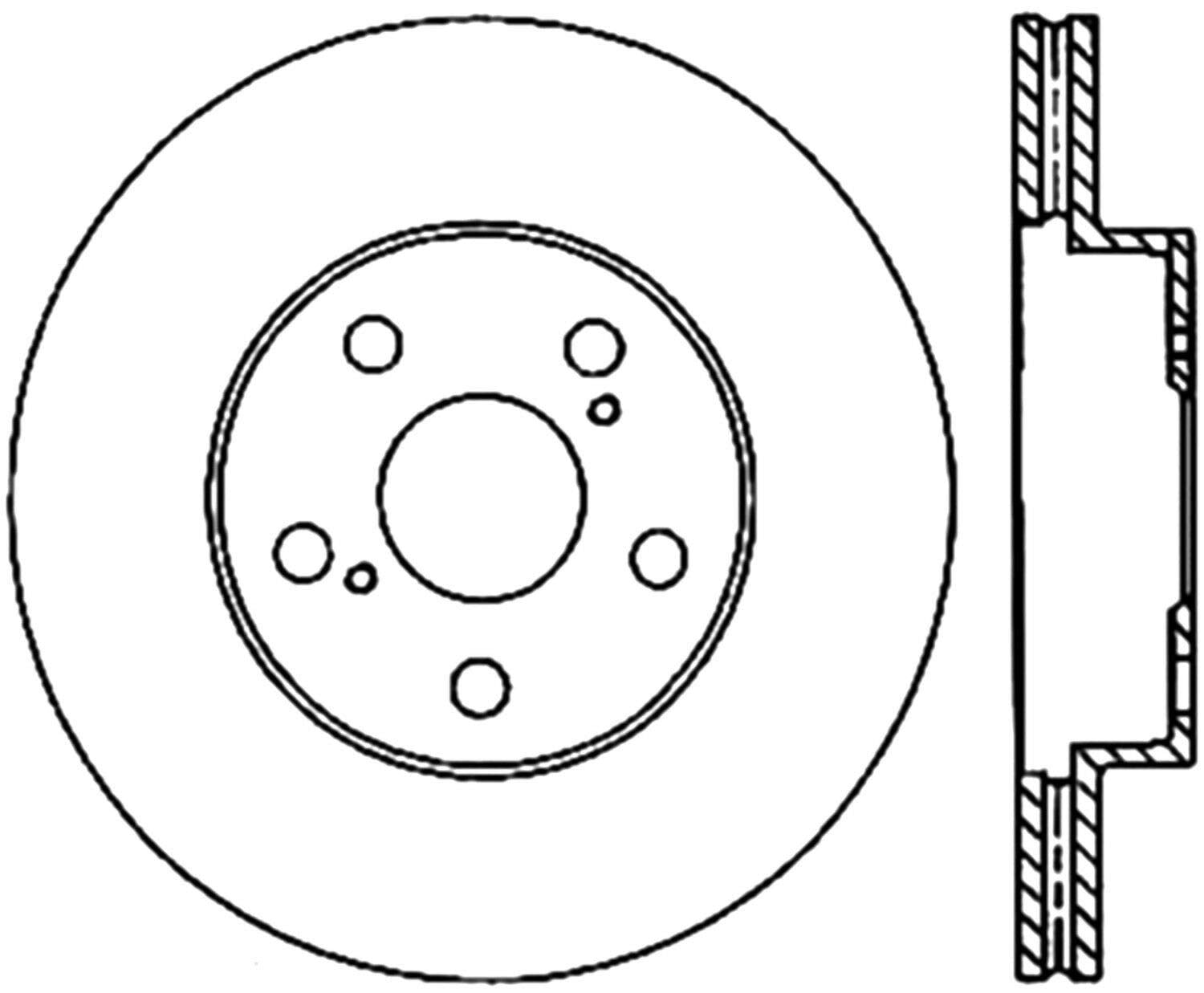 Premium Centric Parts Brake Rotor 120.44136