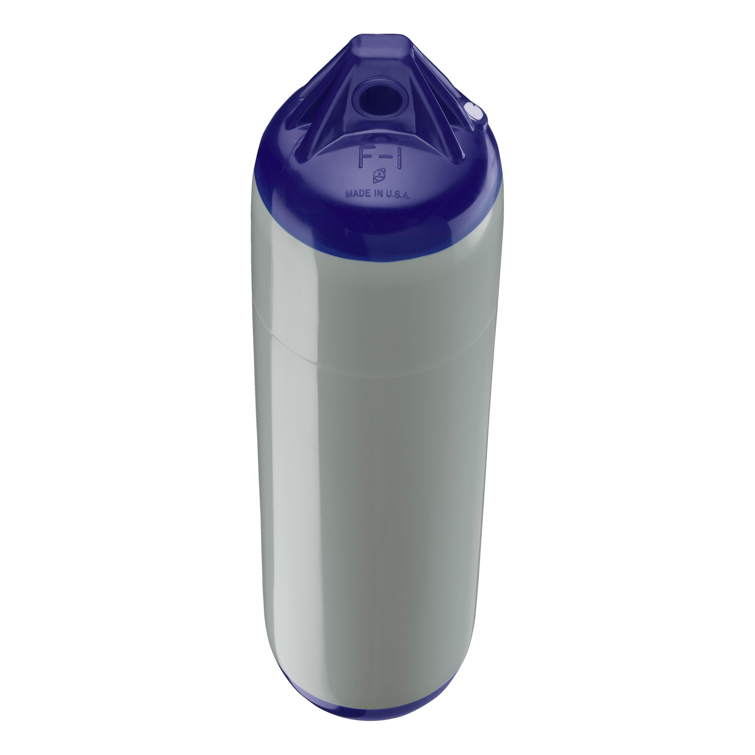 F-1 Standard Polyform Boat Fender Blue Ropehold - Grey