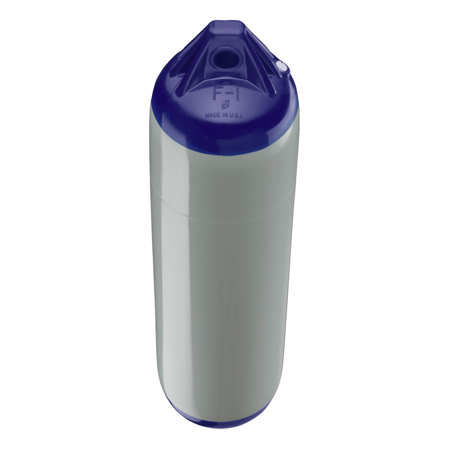 F-1 Standard Polyform Boat Fender Blue Ropehold - Grey
