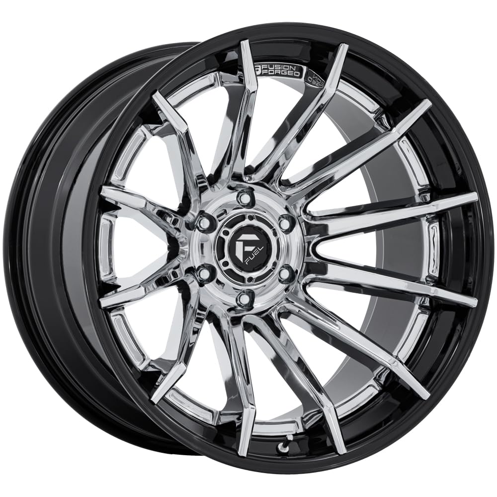 FUEL OFF-ROAD 22X12 FC403 BURN 6X135 4.77-44mm CHROME WITH GLOSS BLACK LIP - FC403PB22126344N