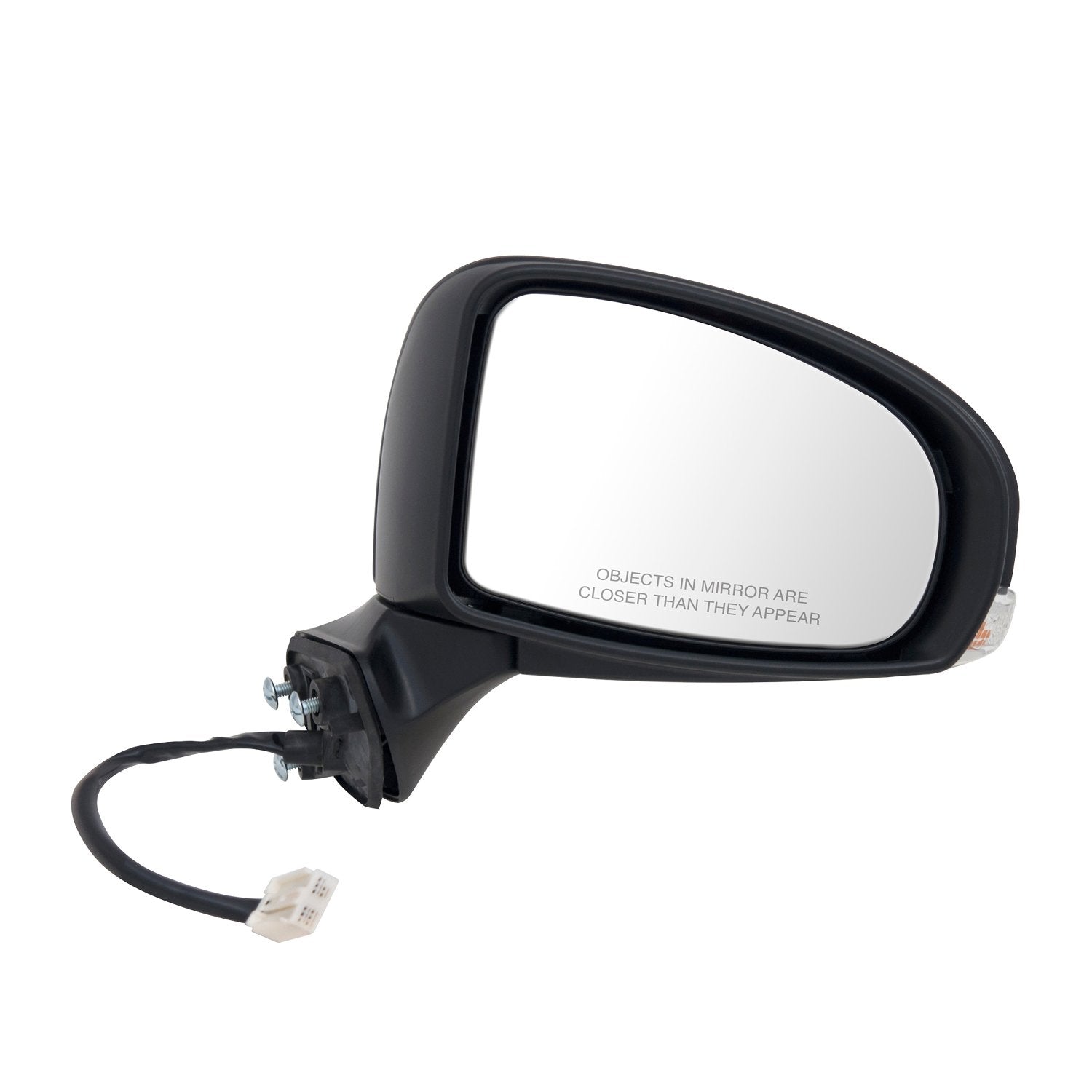 Fit System Side Passenger Mirror for Toyota Prius V Wagon, Textured Black w/PTM Cover, w/Turn Signal, Power Folding, Heated Power
