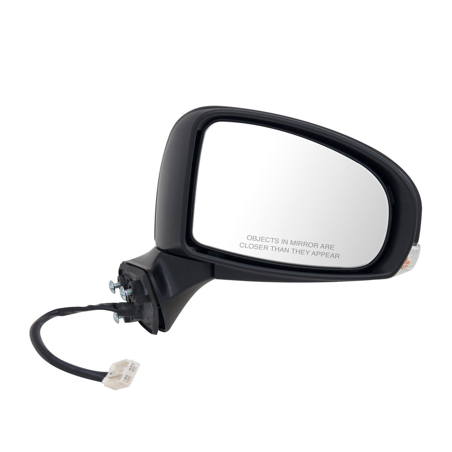 Fit System Side Passenger Mirror for Toyota Prius V Wagon, Textured Black w/PTM Cover, w/Turn Signal, Power Folding, Heated Power