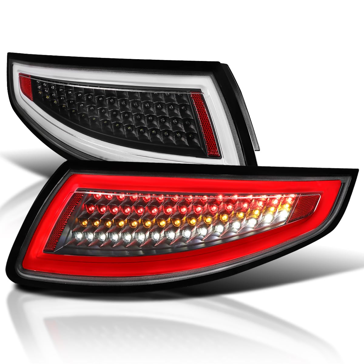 Black LED Tail Lights SPEC-D TUNING Compatible with 2005-2008 Porsche 911 997 Carrera/Carrera 4 / Carrera S/Carrera 4S / Targa 4 / Targa 4S, Left + Right Pair Assembly